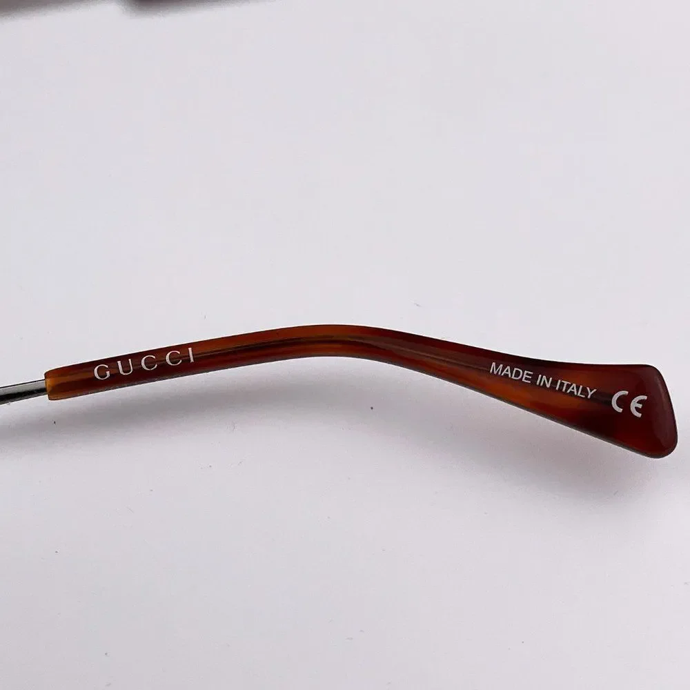 🔥 Gucci GG0973O 002 Eyeglasses Silver Metal Women